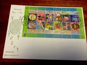 1998 WCS FDC ➖ AUSTRALIAN ROCK ‘n’ ROLL (sheetlet) - Wesley Cover Service - Picture 1 of 4