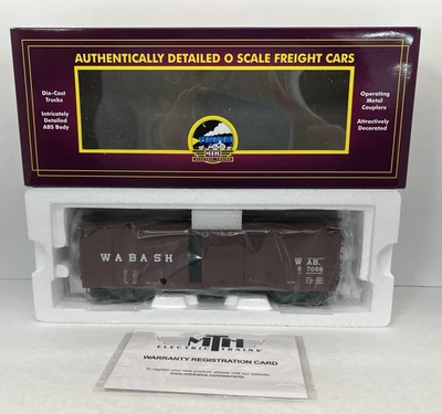 MTH Premier 20-93969 Wabash 40’ Single Sheathed Box Car O NEW #87086 EXCLUSIVE # - Image 1 of 4