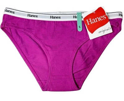 HANES Originals Women’s Hipster Underwear Panty Cotton Blend Pink Size S - Image 1 of 2