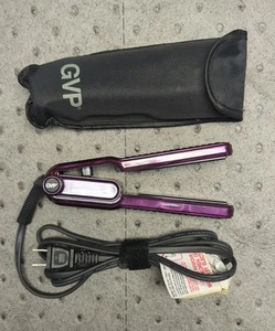 GVP 264844 Mini Piastra Capelli Compatta Ceramica Viaggio Viola Buono Funzionante - Foto 1 di 2