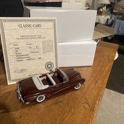 Coche fundido a presión Danbury 1953 Buick Skylark 1:24 como nuevo con caja y papeleo #P15 Foto 1 de 4