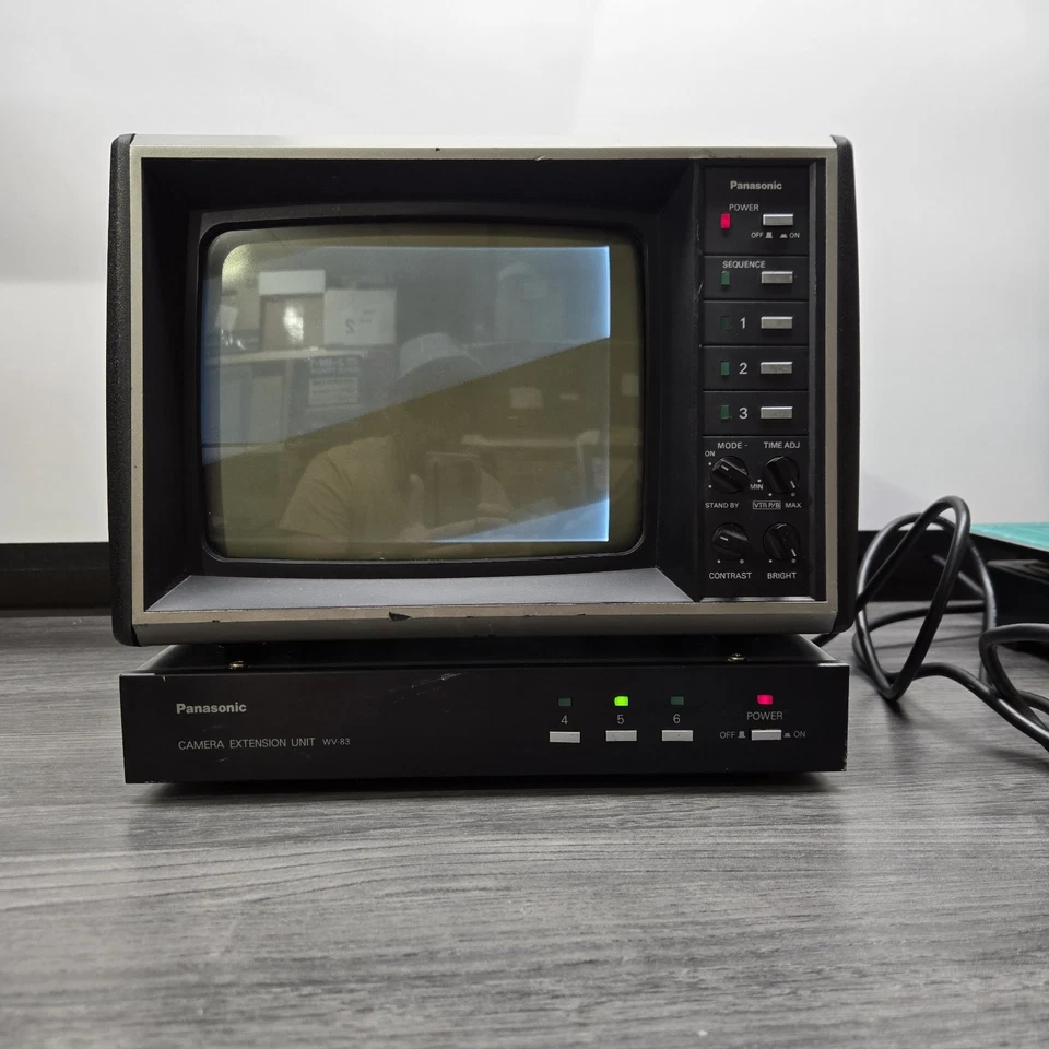 Made In Japan Panasonic Video Monitor WV-72 With WV-83 Camera Extension Unit  - Image 1 of 4