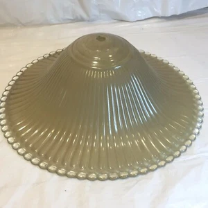 Vtg Art Deco Candlewick Style Shade Frosted Ceiling Light Dome Chandelier Glass - Picture 1 of 8