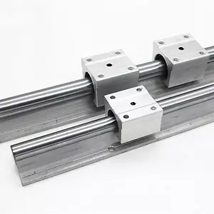 2X SBR30 400mm (L) LINEAR RAIL fully supported SHAFT ROD + 4 SBR30UU Block - Picture 1 of 3