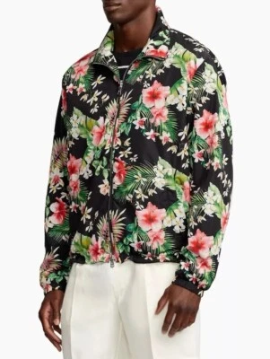 Chaqueta Bomber Talla M Ralph Lauren Etiqueta Púrpura Kellen Floral Cremallera Foto 1 de 4