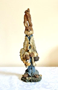 Bunny Rabbit Twisted Ears Anthropomorphic Cottagecore Resin Carved 8.25" Shop - Picture 1 of 8