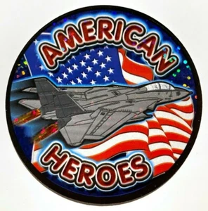 American Heroes Sticker Vending Machine Decal USA Flag Fighter Jet Air Force - Picture 1 of 5
