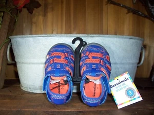 GARANIMALS BOY TODDLER BABY CASUAL SHOES SIZE 4 COLOR BLUE ORANGE KIDS SUMMER  - Picture 1 of 1