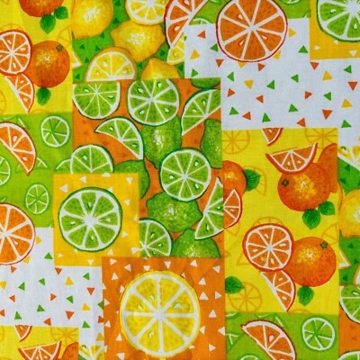 Recién elegido por Lisa Paparazzo para General Fabric Co. Tela de limón y lima 1 3/4 yardas Foto 1 de 4