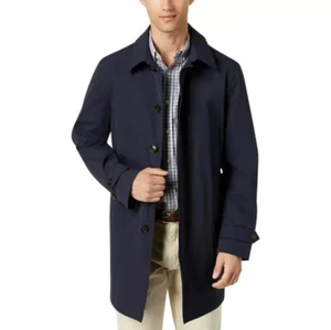 Lauren Ralph Lauren Mens Stanza Black Trench Raincoat Black Small -44R New $350 - Picture 1 of 13