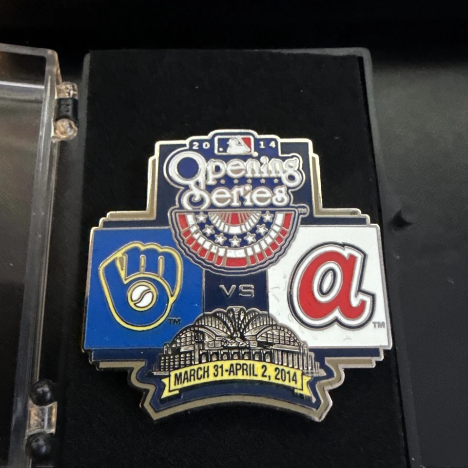 Milwaukee Brewers Atlanta Braves Opening Series 2014 MLB Lapel Pin - Image 1 of 1