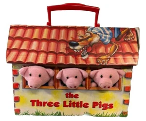 The Three 3 Little Pigs Story Box Read and Play Stuffed Plush 1994 Canada - Picture 1 of 15