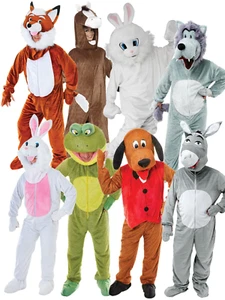 Erwachsene Deluxe Tier Großer Kopf Kostüm Lustig Unisex Maskottchen Farm Buch - Bild 1 von 9