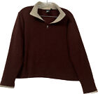 Women's Kuhl Alfpaca Fleece M Zip Jacket Burgundy Knit Pullover (See Pics)