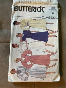 Butterick 3412 Misses Dress Cummerbund Sewing Pattern Size 10 VINTAGE - Picture 1 of 5