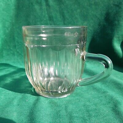 Russian USSR Glass Beer Mug Cup Sickle Hammer Barware 0,5L 1950-1970 №2 • 24£