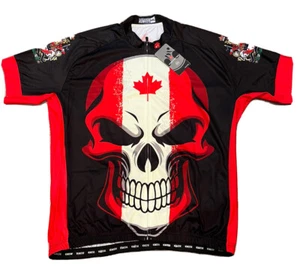 Weimostar Men’s Cycling Jersey Top Biking Shirt Size 2XL Canada Flag Print - Picture 1 of 4