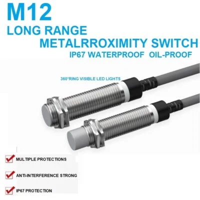 Long Range Metal Proximity Switch M12 Elevator Inductive Proximity Switch Sensor - Image 1 of 4