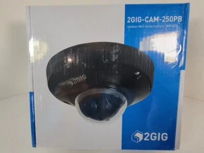 2GIG Outdoor Mini-Dome Camera 2MP POE 2GIG-CAM-250PB Night Vision Motion Detect - Image 1 of 4