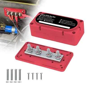 Heavy Duty Bus Bar 300A 12V Power Distribution Block with 5/16" M8 4-Posts Te... - Picture 1 of 6
