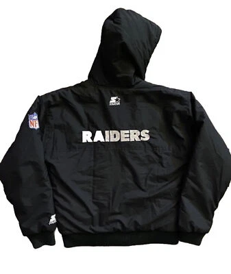 Chaqueta De Colección Oakland Raiders Nike Starter Fútbol Juvenil Niños Pesada Cálida Como Nueva Foto 1 de 4