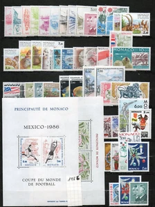 Timbre Monaco année complete 1986 neufs avec trace de charnières mh - Imagen 1 de 1