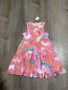 Crewcuts Girl's 8 Tie Dye Knee Length Dress Kids Cotton Size 8 - Picture 1 of 3