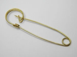 Vintage Soviet Jewelry Pin Brooch, Safety pin USSR - Picture 1 of 6