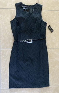 NWT INC International Concepts Black Sheath Dress Size 10 - Picture 1 of 9