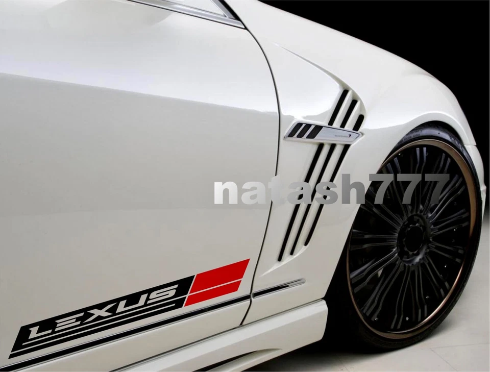 LEXUS Racing Performance Sport Car Vinyl Decal Sticker Emblem logo 2pcs - Pair - Image 1 of 1