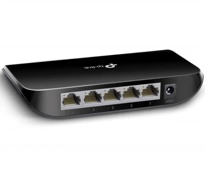 TP-Link Gigabit Desktop Switch 5-Port LAN RJ-45 Hub TL-SG1005D, leise - Bild 1 von 4