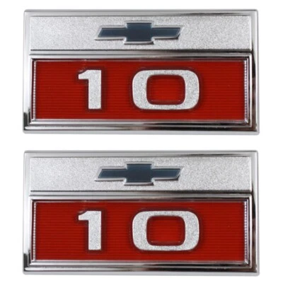 NEW Front Fender Bowtie Emblem PAIR / FOR 1966 CHEVY C10 K10 TRUCK SUBURBAN 9375 - Image 1 of 4