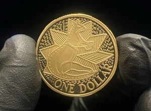 1988 Australia Proof $1 Dollar - Kangaroo Aboriginal Art - Picture 1 of 6