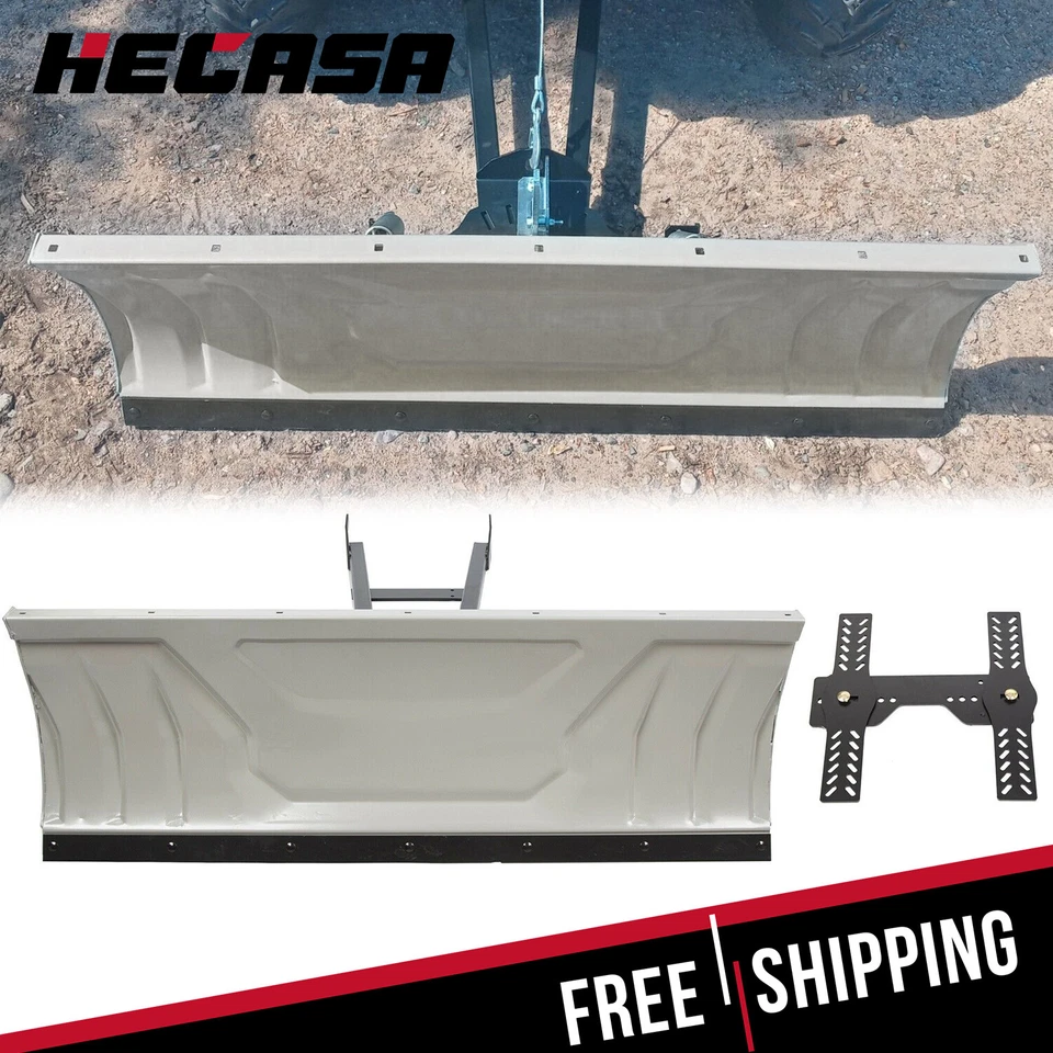 Snow Plow Adjustable 48" Blade Universal Kit For Honda Kawasaki Polaris ATV - Image 1 of 4