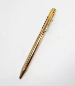 Penna a sfera meccanica vintage Robert Murray tono ottone doppia combinazione USA - Foto 1 di 14