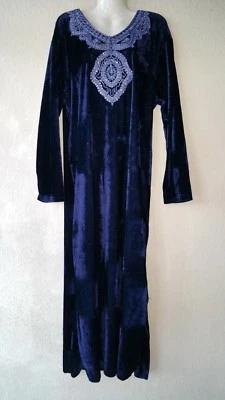 Abaya Maxikleid arabisches Kleid Samtkleid Winterkleid Jellabiya Jelaba Djelaba - Bild 1 von 2