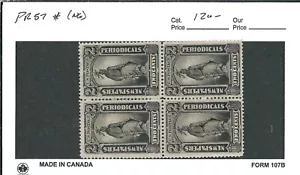 U.S. Newspaper & Periodicals: Sc #PR57, MNG, blk/4 (47022) - Picture 1 of 1