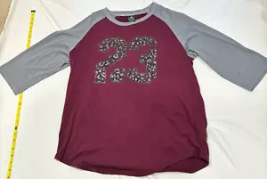 Jordan T-Shirt Red Gray Active 3/4 Sleeve T-Shirt Performance feel Men's Size XL - Picture 1 of 5