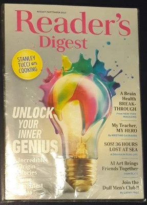 Reader's Digest Magazine AugustSeptember 2025 Brand New Unlock Your Inner Genius - Image 1 of 2