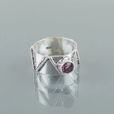 African Amethyst Gemstone 925 Sterling Silver Ring Handmade Jewelry Ring Gift - Image 1 of 3