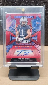 2024 Panini Obsidian Cosmic Storm Tre Tucker Las Vegas Raiders rojo automático/75 - Imagen 1 de 2