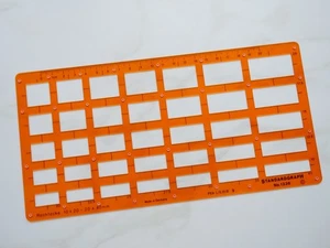 ZEICHEN SCHABLONE STANDARDGRAPH 1336 RECHTECKE 10 x 20 - 20 x 40 MM !! - Bild 1 von 2