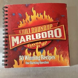 Vintage Marlboro Chili Roundup Flavor It Up 50 Winning Recipes Cookbook Spiral - Picture 1 of 1