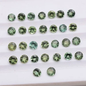 29 Pcs Natural Apatite Sparkling Neon Green 4mm Round Cut Untreated Gemstone Lot - Picture 1 of 6