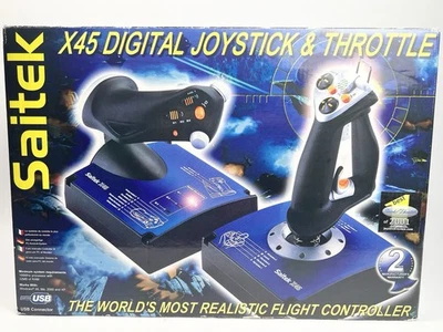 Saitek X45 Digital Flight Simulator Joystick Throttle Controller for PC USB +Box - Image 1 of 4