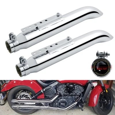 Глушители для выхлопных труб 20 дюймов для Indian Scout Sixty Bobber Cafe Racer 2 шт. - Изображение 1 из 4