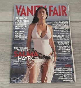 VANITY FAIR February 2003 Salma Hayek Magazine Vintage Fashion Ads - Picture 1 of 3