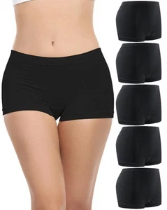 Boy Shorts Underwear for Women, Ladies Nylon Stretch Comfort Flex Fit Seamles... - Picture 1 of 7