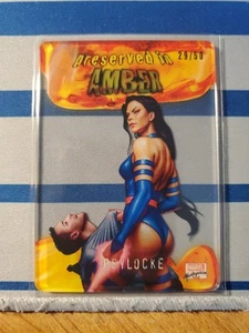 2022 Marvel Masterpieces Preserved in Amber Plexiglass #29/50 Psylocke #PA-34 SP - Picture 1 of 2