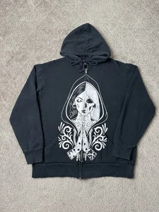 Vintage Unisex Hoodie Y2K Fatal Clothing Streetwear Emo Goth, Size M - Picture 1 of 6
